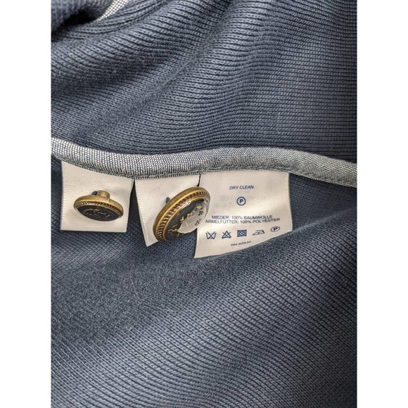 Lands End Knit Blazer Navy with Gray Trim Tailored Plus Size16 - Picture 13 of 13